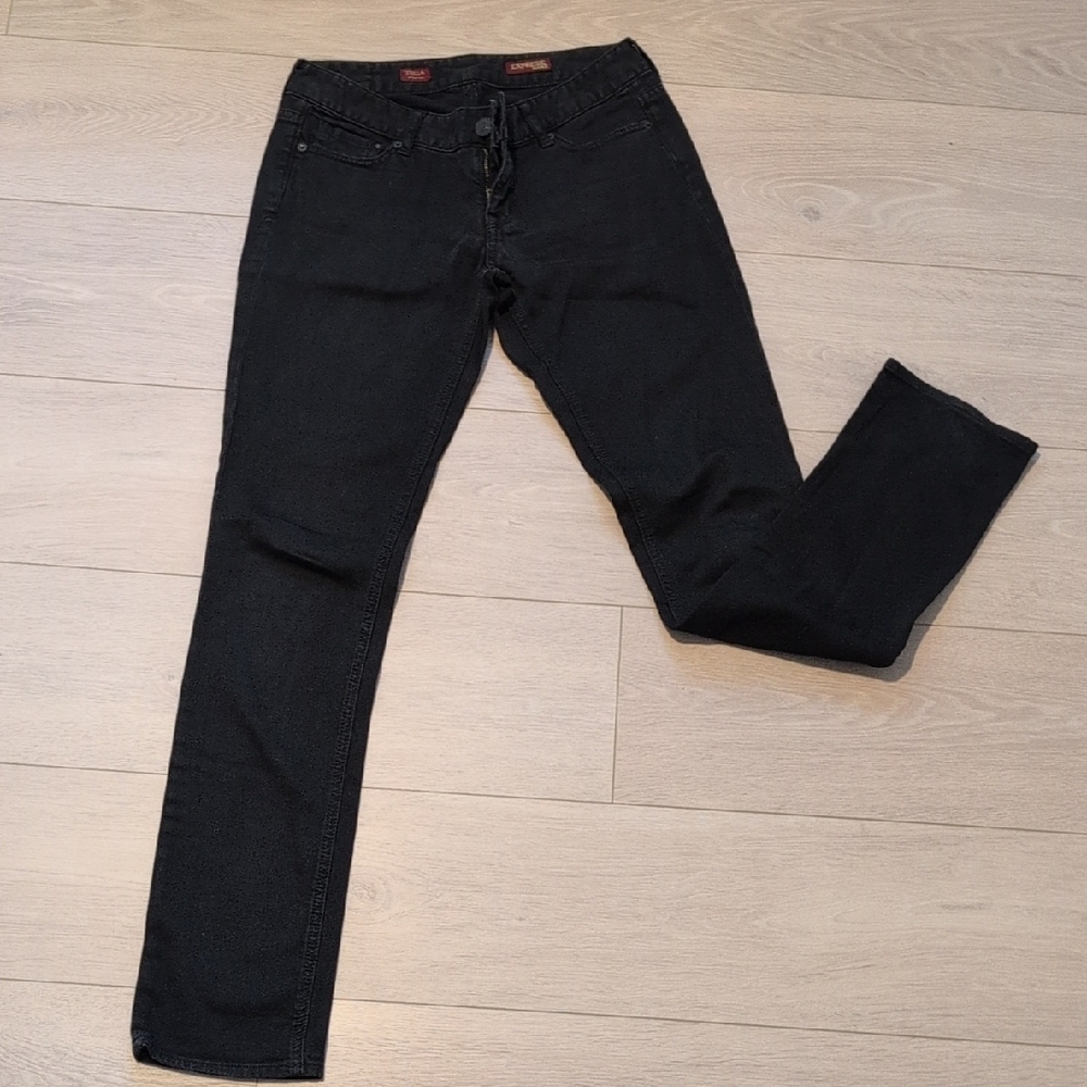 Express Stella Skinny Leg Black Jeans